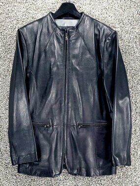 Reed Sports Wear Greektown Casino Embossed Soft Leather Jacket Women's Size L